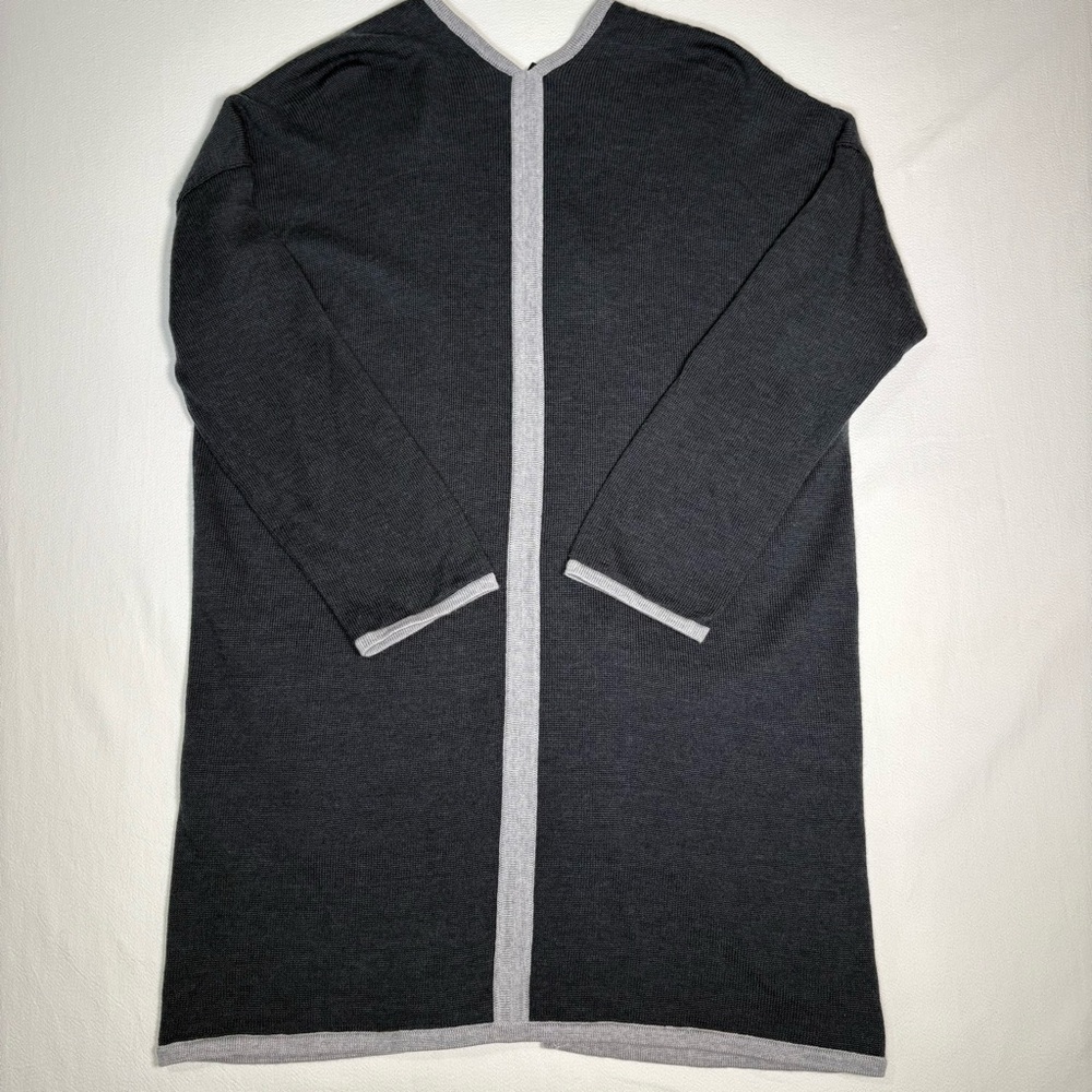Eileen Fisher merino wool cardigan long duster versatile sustainable womens sz M - Picture 5 of 12